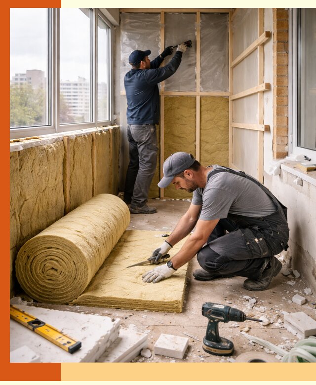 Утепление балкона под ключ в Кимовске качественно и быстро